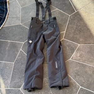 Descente Charcoal Ski/Snow Pants with Adjustable Straps